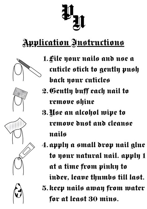Press On Nail Instructions Printable